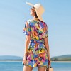 Women's Vibrant Tropical Print Wrap Dress for Beach Getaways - Cupshe - 3 of 4