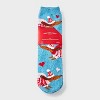 Kids' 2pk Dogs & Hearts Cozy Crew Socks with Gift Card Holder - Wondershop™ Blue - 2 of 3