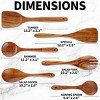Six-piece wooden cooking spoon set ¨C heat-resistant, smooth teak wood for a comfortable grip ¨C lightweight and durable ¨C easy to clean and perfect - 4 of 4
