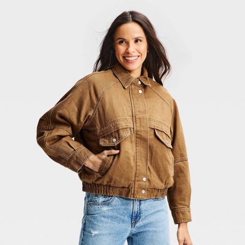 Женская куртка Universal Thread Denim Bomber, цвет: Джинсовый