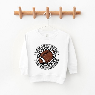 The Juniper Shop I Am Just Here For The Snacks Toddler Graphic Sweatshirt