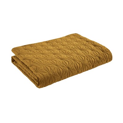 Gold King Reversible Microfiber Quilt Set with Shams