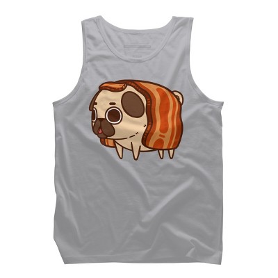 Men's Design By Humans Puglie Bacon Strip By Puglie Tank Top