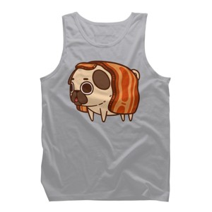Men's Design By Humans Puglie Bacon Strip By Puglie Tank Top - 1 of 4
