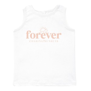 The Juniper Shop Forever Chasing Sunsets Sun Toddler Tank - 4T - White - 1 of 4