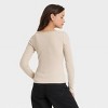 Women's Long Sleeve Rib Scoop Neck T-Shirt - Universal Thread™ - image 2 of 3