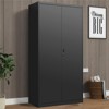 TIRAMISUBEST Metal Wardrobe Cabinet - Mobile Storage with Locking Wheels & Adjustable Shelf | Space-Saving Closet Organizer for Bedroom - 4 of 4