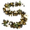 vidaXL Christmas Garland 8.9' with 50 LED Lights - Indoor/Outdoor, Black & Silver, PVC, USB Powered, Easy-Store for Seasonal Festivities - 4 of 4