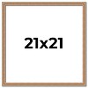 PosterPalooza | Square Deco Brown Picture Frame - UV Acrylic, Foam Board Backing, Hanging Hardware - 2 of 4