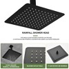 ChicFurnit Showerheads Metal Rainfall Shower Head Settings Diverter High Pressure Showerheads Angle Adjustable for Bathroom, Black, 16"*16"*3" - 3 of 4