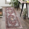 Washable Vintage Printed Rug Non Slip Low Pile Rug Soft Throw Floor Cover Foldable Indoor Carpet for Living Room Bedroom Playroom Nursery - 2 of 4