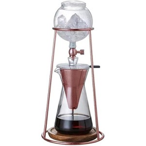 Nispira Iced Coffee Cold Brew Drip Coffee Maker Stainless Steal Copper (Rose Gold) Color 400mL Borosilicate Glass - 1 of 1