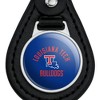 Louisiana Tech University Official Logo Black Leather Keychain - 3 of 4