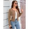 Clearlove Women Cropped Cardigan Sweaters Crew Neck Button Up Knit Coat - 3 of 4