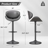 QingMoon Bar Stools Set of 2, Lifting and Rotating Counter Height Chairs, Bentwood Barstools with Back and Footrest for Dining Room, Pub - 3 of 4