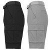 Galaxy By Harvic Men's Flat Front Belted Cotton Cargo Shorts-2 Pack - 2 of 3