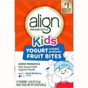Align Probiotic Kids Yogurt Fruit Bites Apple Blueberry, 21 Ct - 1 of 4
