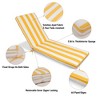 PAGED 2-Piece Polyester Patio Chaise Lounge Cushion Replacement Patio,Patio Cushion with High Resilience Sponge for Pool,Deck,Yellow+White - 4 of 4