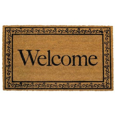 Briarwood Lane Checkered Snowflakes Winter Natural Fiber Coir Doormat  Welcome 30 X 18 : Target