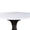 Acme Furniture 54" Gerardo Dining Table White Marble Top/Weathered Espresso Finish - 4 of 4