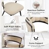 TopComfy Accent Chairs Set of 2 Puffy Bubble Chair Ball Chain Chair Dining Chairs with Gold Plated Legs for Dining Room, Beige, 22"*19.5"*30.5" - 3 of 4