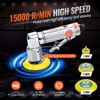 VEVOR 1/2/3 Inch Random Orbital Air Sander, High-Speed 15000RPM Mini Pneumatic Sander for Auto Body Work, 58PCS Air Powered Sander Kit, Silver - 3 of 4