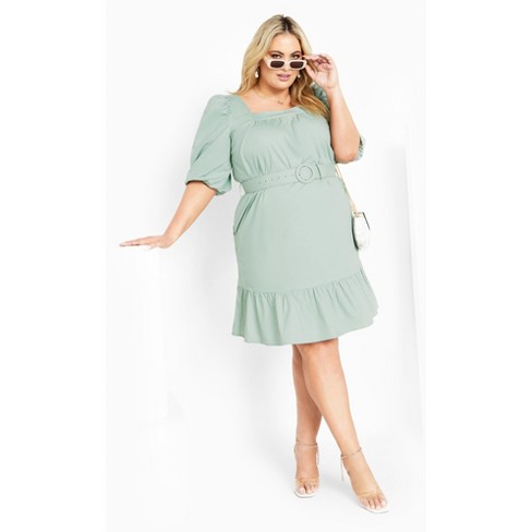 Seafoam green dress plus size top
