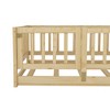 CAVINAS Twin/Full Size Kids Floor Bed Frame,Montessori Toddler Bed with Slat,Fence&Door,Wooden Floor Bed for Girls,Boys - 4 of 4