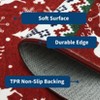 Christmas Rug Washable Small Floor Carpet Geometric Boho Snowflakes Rug Non Slip Soft Low Pile Retro Mat for Kitchen Laundry Room - 3 of 4