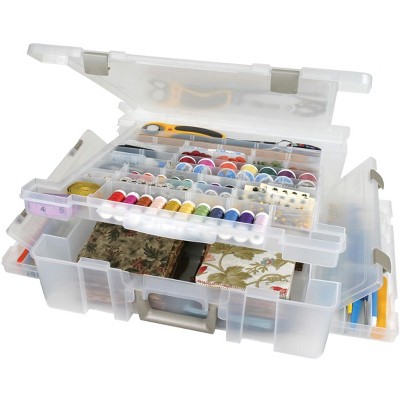 Clear Polypropylene Stackable Collapsible Lidded Storage Box
