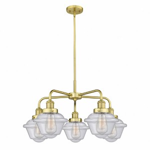 Oxford - 5 Light Stem Hung Chandelier In Art Deco Style-13.5 Inches Tall and 24.5 Inches Wide - 1 of 1