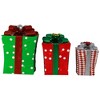 Northlight Lighted Gift Wrapped Presents Outdoor Yard Christmas Decoration - 13" - Set of 3 - 4 of 4