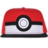 Pokemon Men's Poke Ball Embroidered Logo Flatbill Snapback Hat - 4 of 4