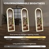 3-Color LED Illuminated Full-Length Mirror, Floor Standing Illuminated Mirror with Bracket - 2 of 4