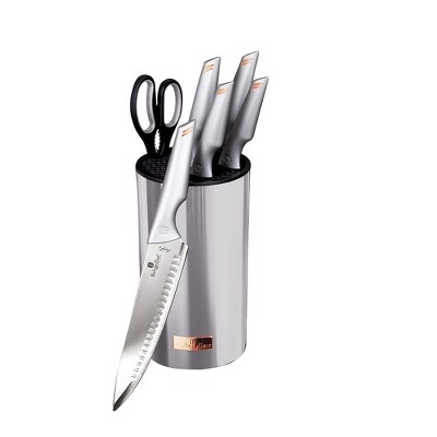 Berlinger Haus Kitchen Knife Set with Block, 7 Piece Knives Set for  Kitchen, Modern Cooking Knives with Kitchen Shears, Sharp Cutting Stainless  Steel