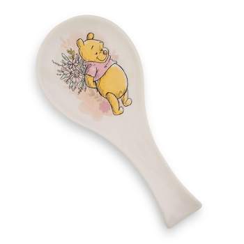 4 Piece Disney Winnie the Pooh Measuring Spoons Scraper Spatula Set Yellow  NEW