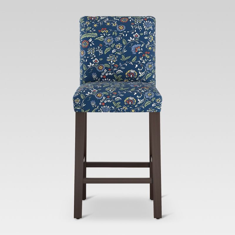 Skyline Furniture 30&#34; Parsons Barstool Bandana Blue Floral, 2 of 7