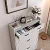 Shoe Storage Cabinet, Shoe Cabinet for Entryway, Narrow Freestanding Shoe Organizer - 3 of 4
