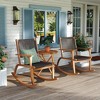 SKRAN Set of 2 Wicker Outdoor Rocking Chair, Patio Chairs Chairs with Rattan Seat & Backrest for Backyard, Balcony, and Poolside - 2 of 4