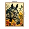 Amanti Art Dark Horse in Flowers by Justyna Jaszke Framed Canvas Wall Art - 3 of 4