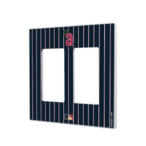 MLB Cooperstown West Teams Pinstripe Hidden-Screw Light Switch Plate for Double Rocker - 1 of 4