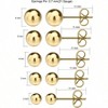 Steel Ball Earrings for Women Fashionable and Lightweight, Low Allergy - 3 of 4