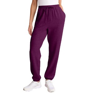 Roaman's Women's Plus Size Comfort+ Fleece Slim Leg Jogger - 1 of 2