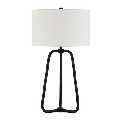 Hudson and Canal 25.5" Tall Table Lamp with Fabric Shade