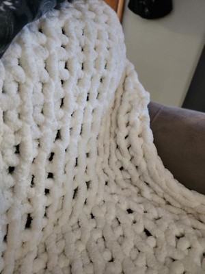 50x60 Chunky Cable Knit Throw Blanket Blush - Dream Theory : Target