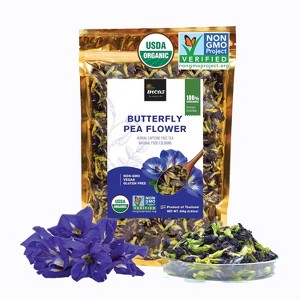 INCAS 100% USDA Organic Butterfly Pea Flower 4.41 oz (375+ Cups) - 1 of 4