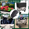 Minimeetall Multi-use Bag,Collapsible Foldable Wagon Cart Beach Wagon Heavy Duty Utility Cart Utility Wagon Grocery Cart for cream - 4 of 4