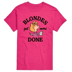 Men's - Peanuts - Blondes Get More Done Short Sleeve Graphic T-Shirt - 1 of 4