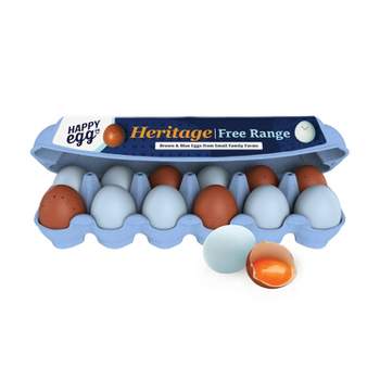 Happy Egg Co. Free Range Heritage Breed Brown and Blue Eggs - 28oz/12ct
