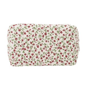Unique Bargains Women Portable Little Flower Pattern Makeup Bag 1 Pc - 1 of 3